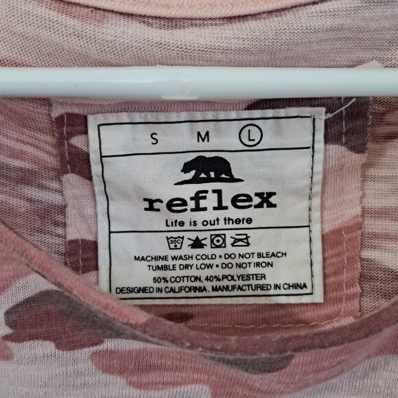 Reflex Womens L Knit Pink Round Neck T Shirt Short Sleeve LOVE - Picture 2 of 7